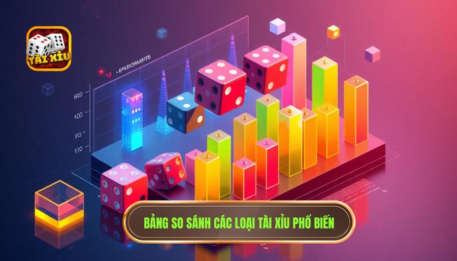 Bảng so sánh các loại hình tài xỉu phổ biến hiện nay